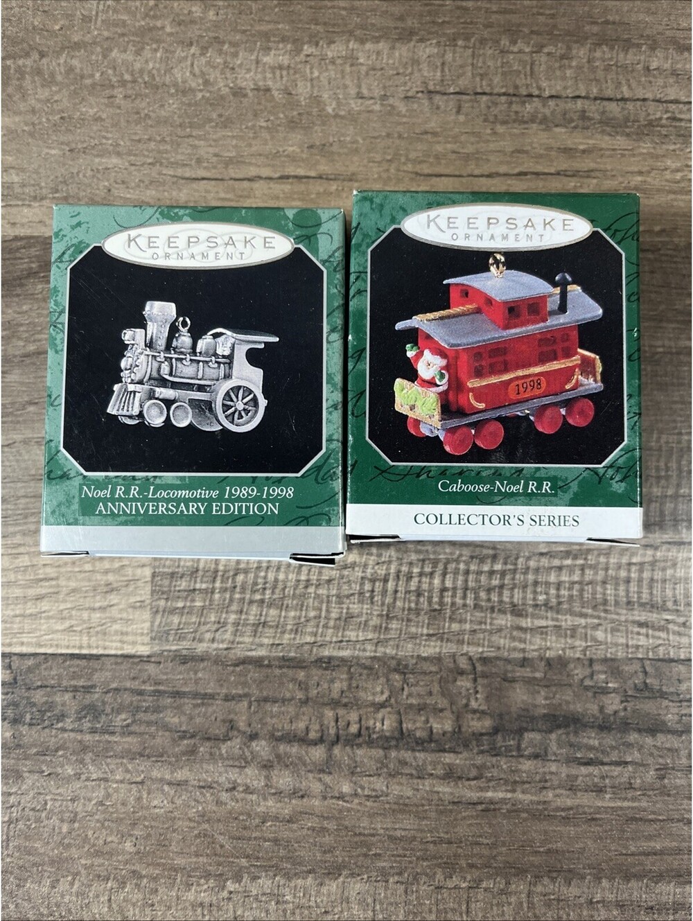 2 Hallmark Keepsake Noel R.R Collectible Ornaments